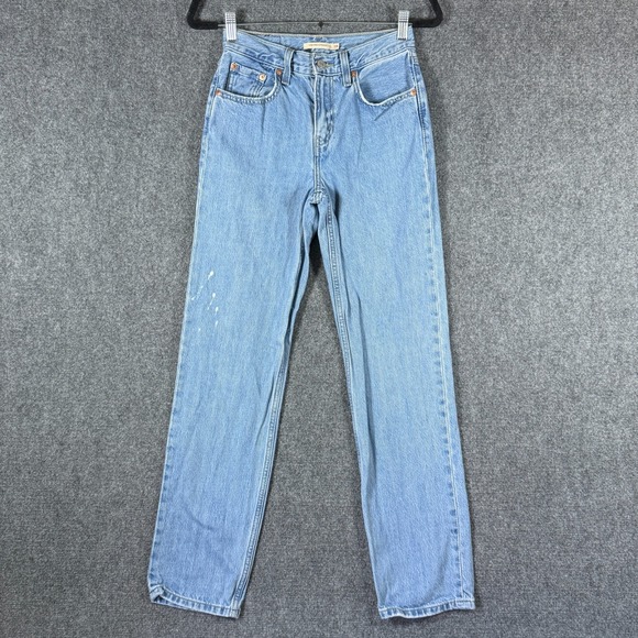 Levi's Denim - Levis Low Pro Straight Jeans Light Wash 100% Cotton Womens Size 24x31 #2939